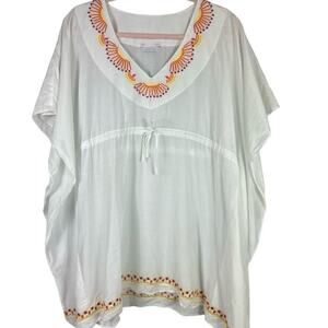 Trina Turk Top crochet design drawstring short sleeve
